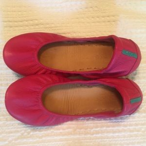 EUC pink leather Tieks ballet flats, size 7